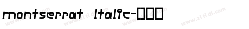 montserrat ltalic字体转换
